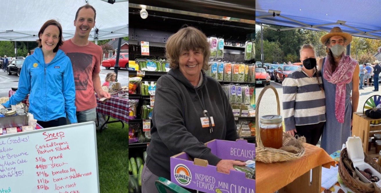 5 farmers, four in outside markets, 1 in a produce section at a store