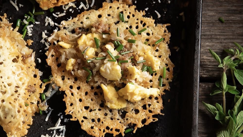 farm-to-table food on a black plate