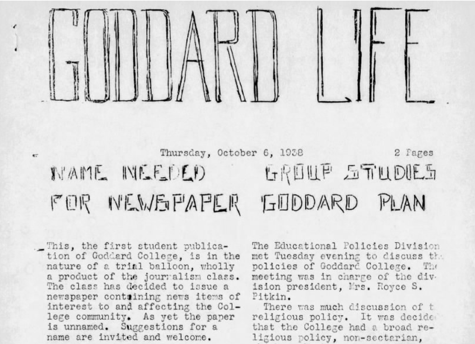 Cover of Goddard Life