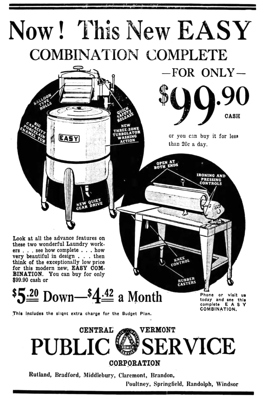 ad for a laundry combination machine