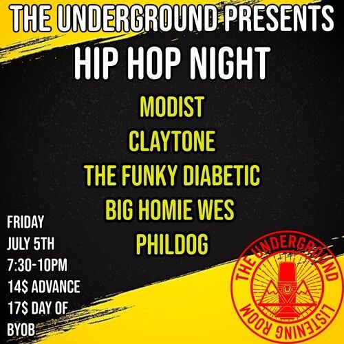 hip hop band poster yellow and black