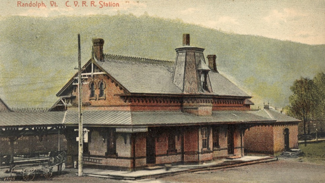 old postcard image of Randolph Depot