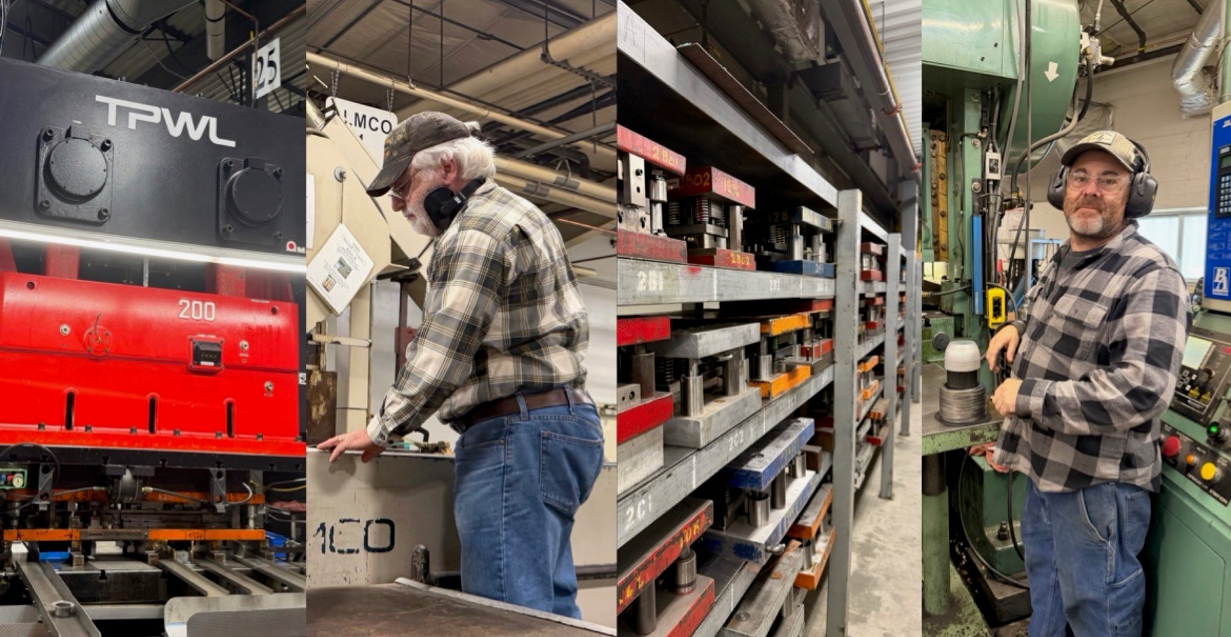 press two men and stamps