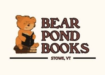 book store logo - a bear reading